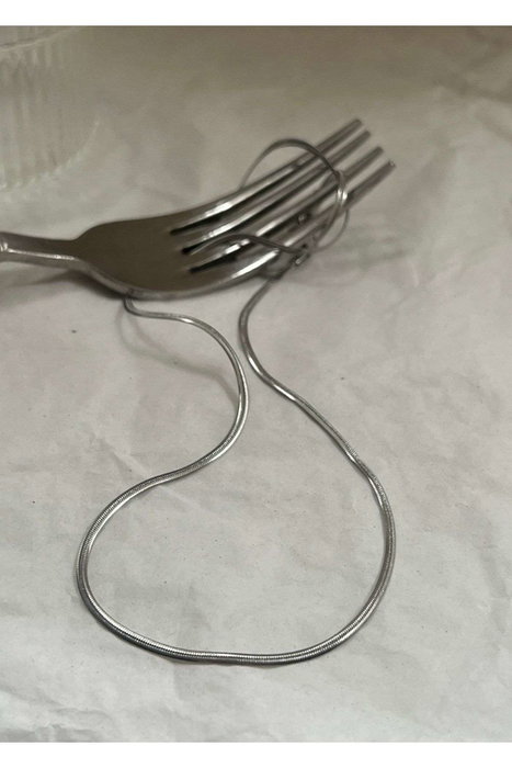 Heliophilia Silver Collar de Acero Plateado de 45 cm